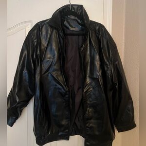 Leather jacket oversized